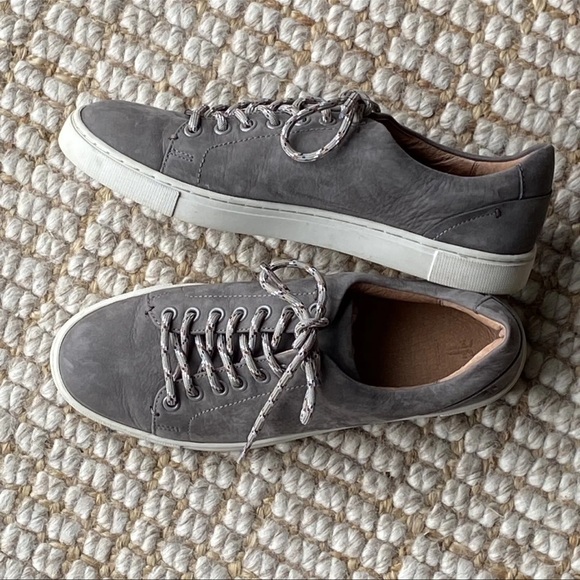 Frye Ivy Women's Size 8 Gray Suede Leather Lace Sneakers - Picture 9 of 9